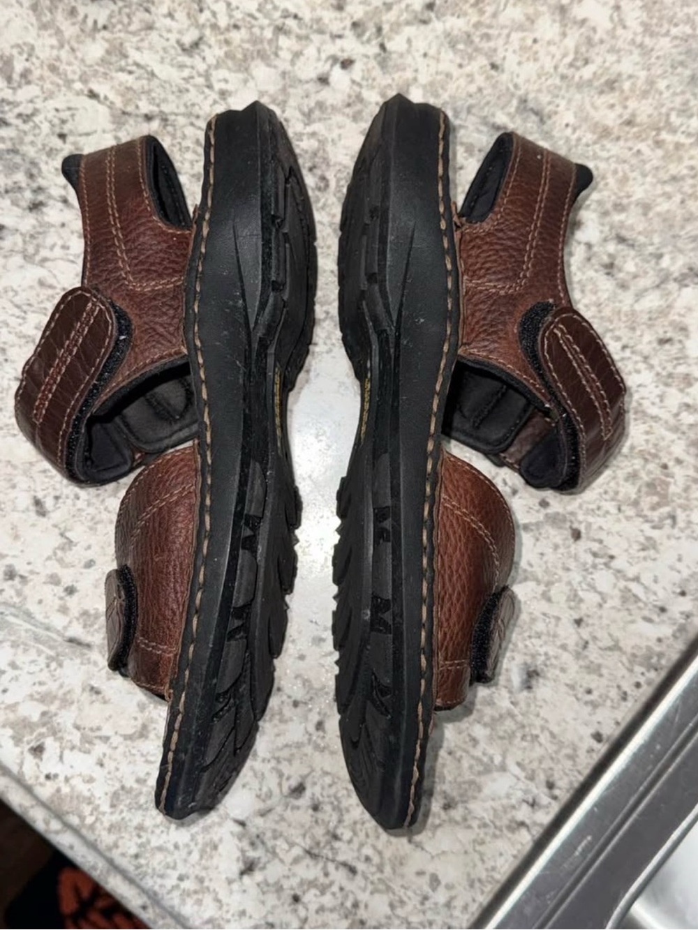 Dockers Mens Dark Brown Leather Sandals Size 9M - Picture 3 of 6